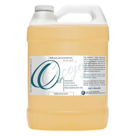 Dr Joe Lab Macadamia Nut Oil 128 oz Pure Natural Cold Pressed Unrefined Extra Virgin Macadamia Oil - for Hair Skin Body Nail and Beard - Moisturizing, Soothing, Hydrating, & Nourishing