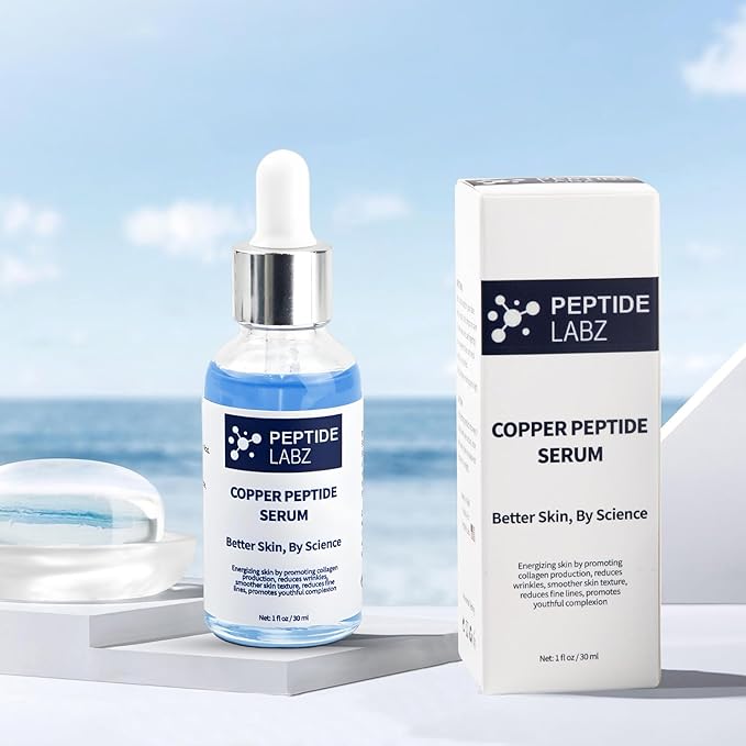 Copper Peptide Serum for Face - Anti Wrinkle - Hyaluronic Acid - Increase Collagen - 1oz/30ml - Anti Aging for Skin