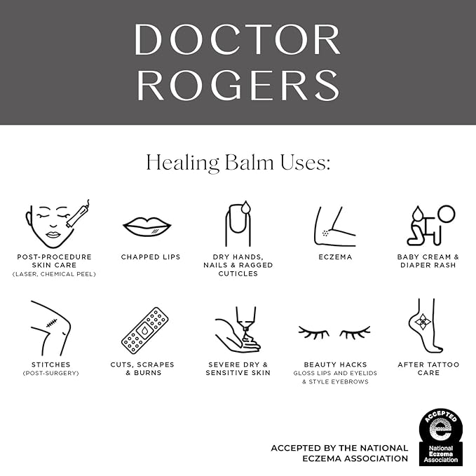 Doctor Rogers Restore Healing Balm. Multi-Purpose Healing Ointment & Moisturizing Eczema Relief Gel. Protects & Soothes Injured, Sensitive & Dry Skin 0.5 Ounce Tube (14 gram)