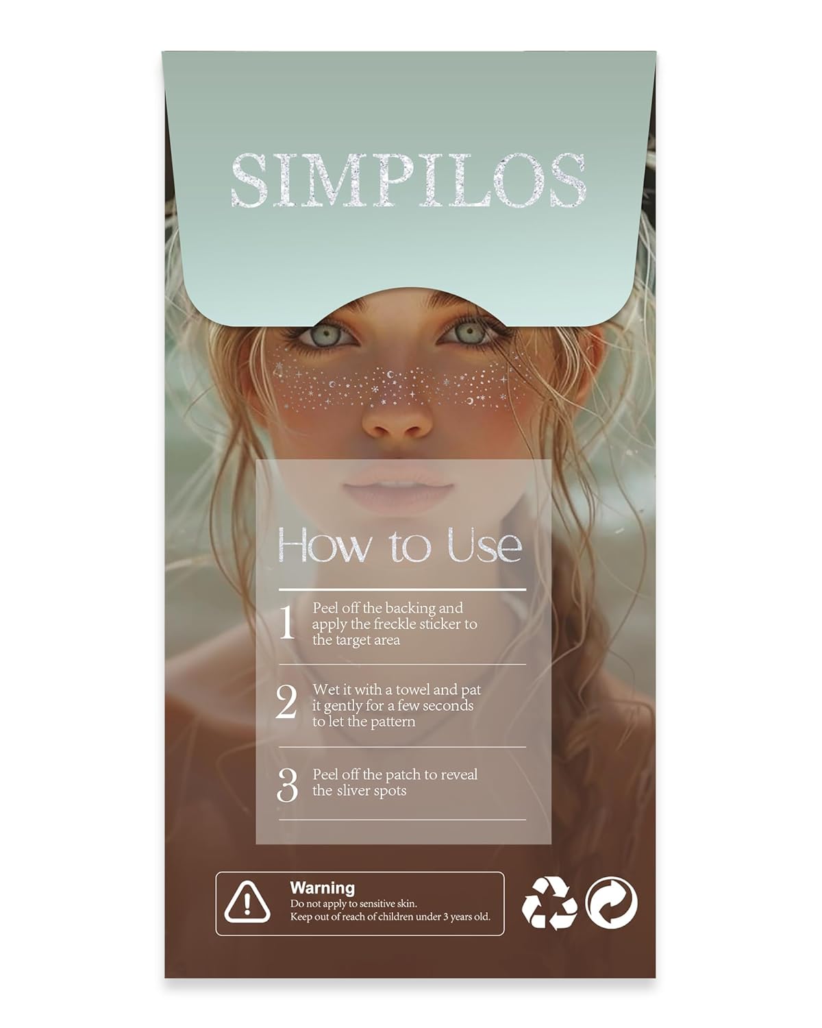 Body Face Makeup Patches for Kids Women Girls, Silver Rave Glitter for Face, Singer Concerts Festival Holiday Rave Accessories - 8 Counts