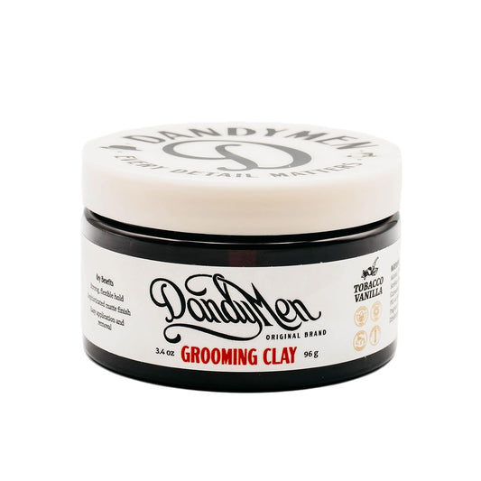 Grooming Clay – Strong Hold, Natural Matte Finish, and Flexible Styling with Kaolin Clay & Beeswax – Tobacco Vanilla Scent – 3.4 oz (1-pack)