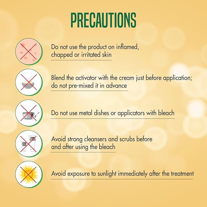 NATURAL HERBAL GOLD BLEACH WITH NATURAL INGREDIENTS 43 GRAMS BLEACHING CREAM FOR UNISEX, Metallic