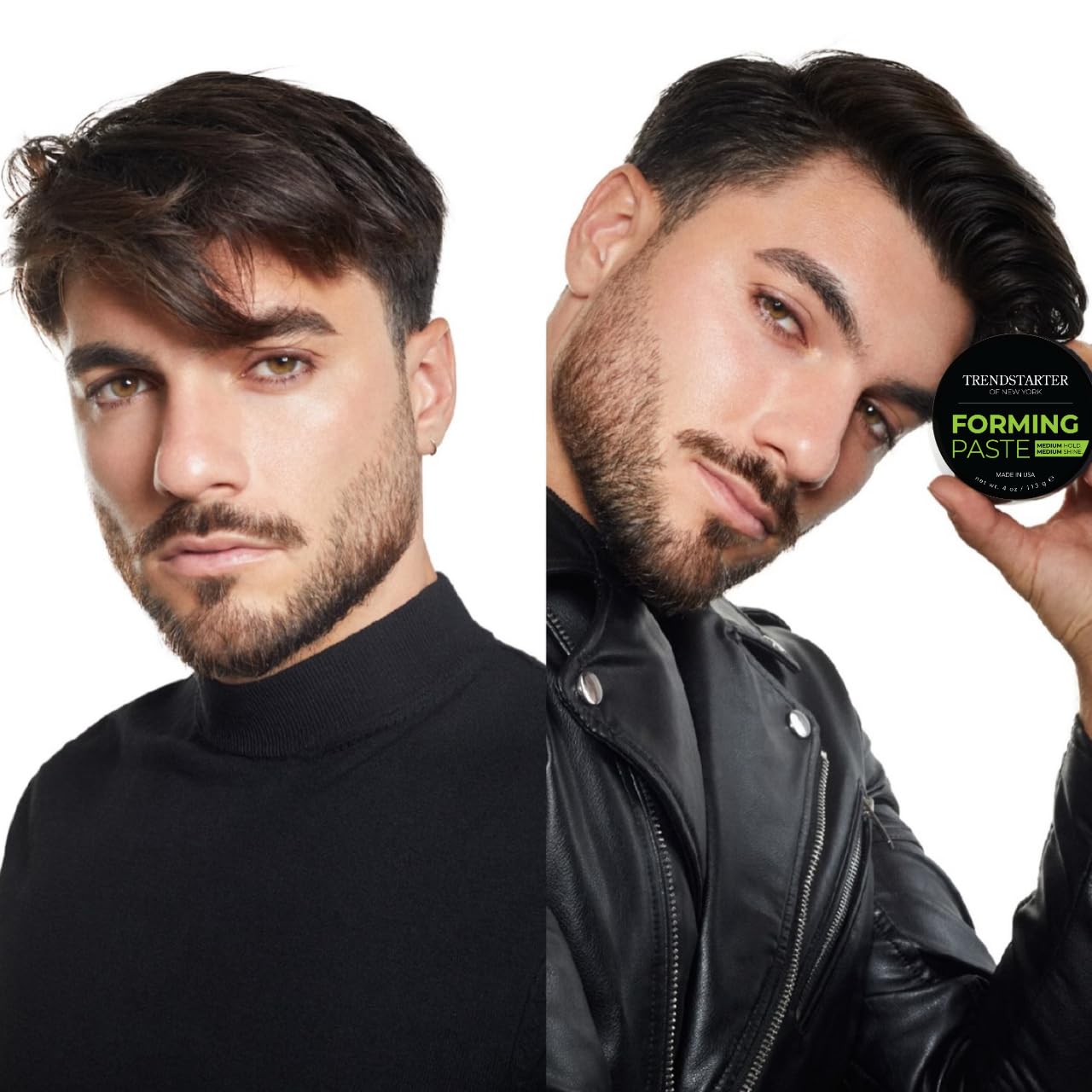 TRENDSTARTER - FORMING PASTE (4oz) (PACK OF 2) - Medium Hold - Medium Shine - Lightweight Water-Based Hair Pomade Cream - Flake-Free Hair Paste for All Hair Types