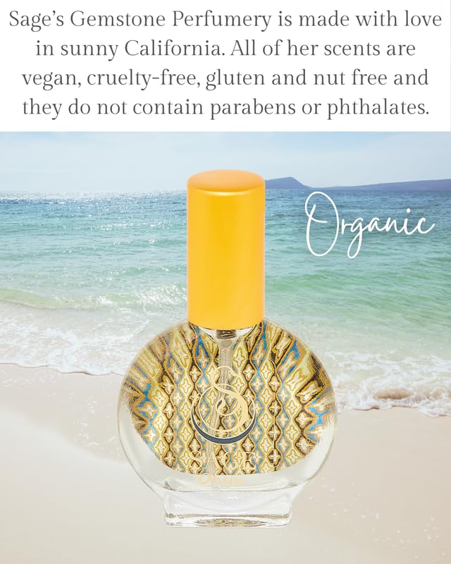 The Sagelifestyle Onyx Organic Perfume Spray for Women - Black Coconut, Vanilla, Amber, Oakmoss - Long Lasting and Natural Scent, Vegan & Cruelty Free, Made in USA, 1/2 oz - Travel Size Perfume