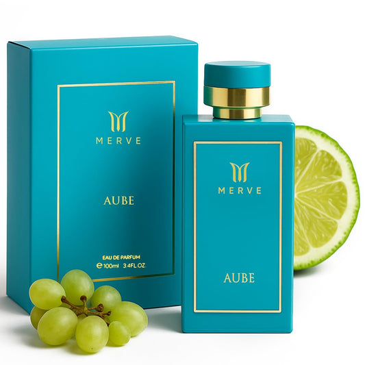 Merve Perfume Aube Premium Long Lasting Fragrance Luxury Scent For Women | Fruity, Musky, Sweet, Powdery, Amber, Citrus, Vanilla | Perfume For Women | 3.4 oz