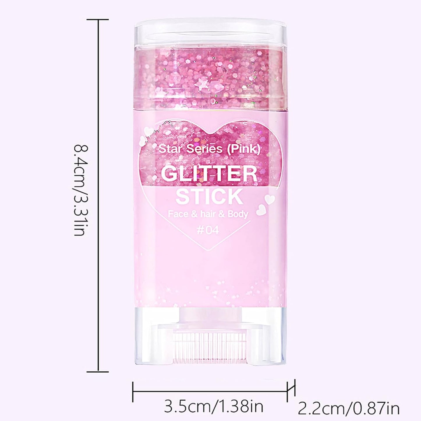Pink Hair Glitter Stick, Chunky Sequins Body Face Glitter Singer Concert Outfits For Women,Halloween Body Paint for Kids,Waterproof Shimmer Music Festival Pink Out Accessories for Spirit Week