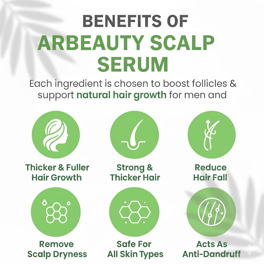 Scalp Hair Growth Serum -Thicker and Fuller Looking Hair - Paraben Smell Free- Nourishing Formula with Rosemary Biotin Caffeine Red Clover Hair Regrowth Treatment for Women Men - 1 Fl.Oz