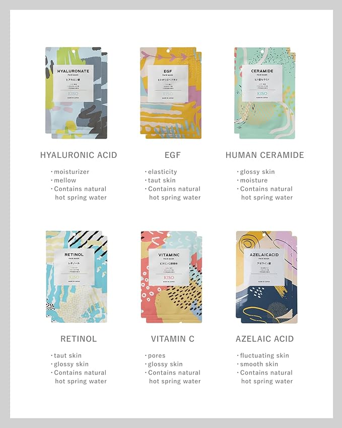 Facial Sheet Mask 24 Combo Pack [Japanese]- Hydrating and Soothing with a blend of key ingredients