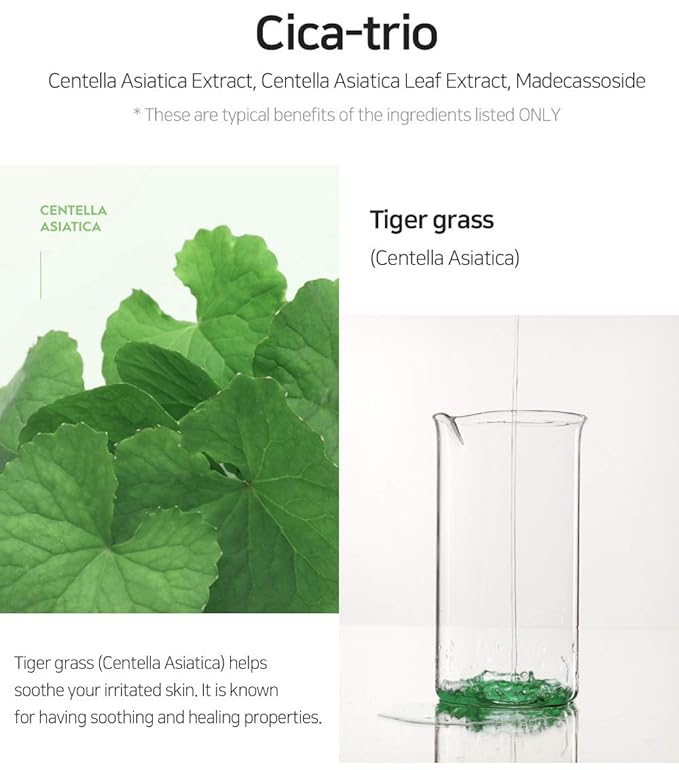 [K Beauty Snp] Cicaronic Ampoule Sheet Mask | Soothing, Hydrating, and Calming for All Sensitive Skin Types with Cica, Hyaluronic | Face Masks Skincare | Korean Skin Care Facial Mask | 10 Sheets