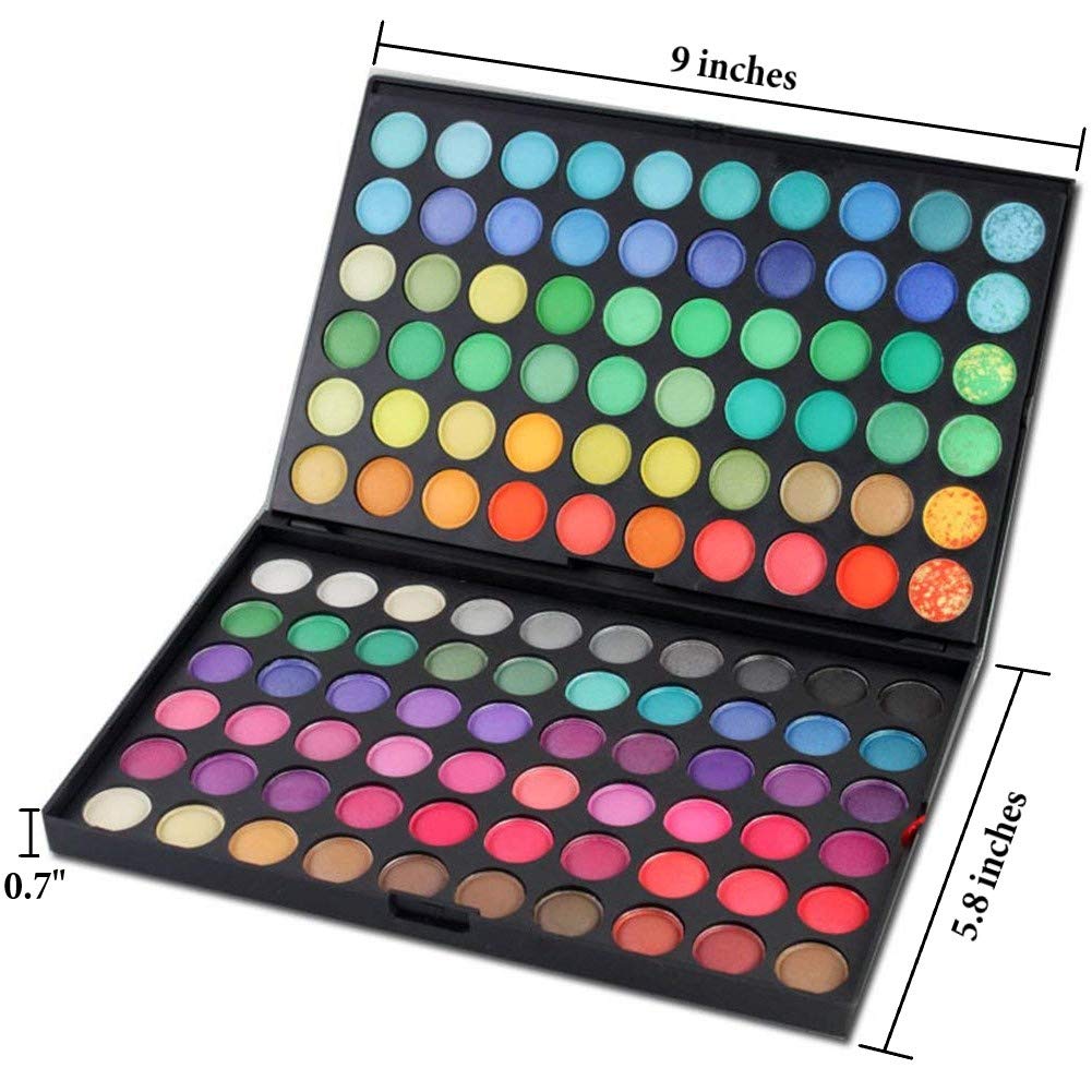 120 Colors Makeup Eyeshadow Palette Natural Nude Matte Shimmer Glitter Pigment Eye Shadow Pallet Waterproof Smokey Professional Cosmetic Beauty Kit Set