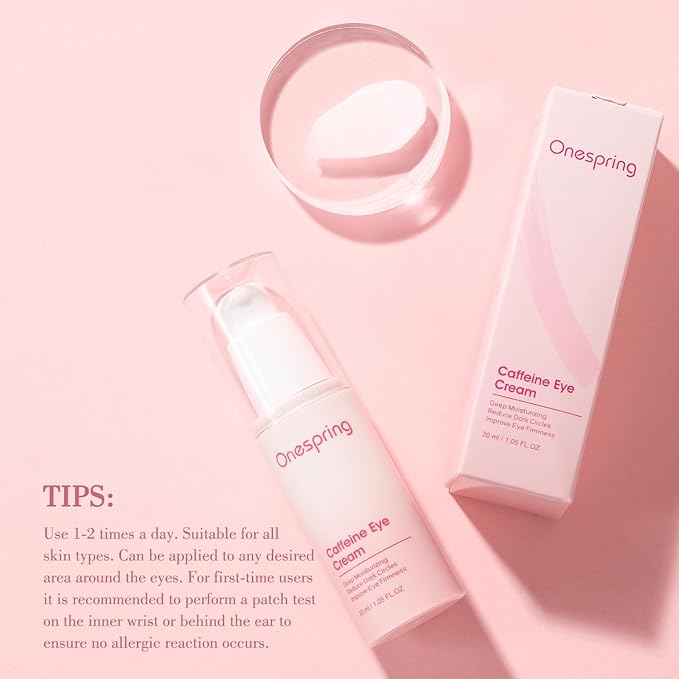 Eye Cream, Caffeine Eye Cream for Puffiness, Wrinkles, Fine Lines, Dark Circles Undereye Treatment for Women & Men, Daily Cream for Moisturizing and Hydrating, 1.05 Fl Oz