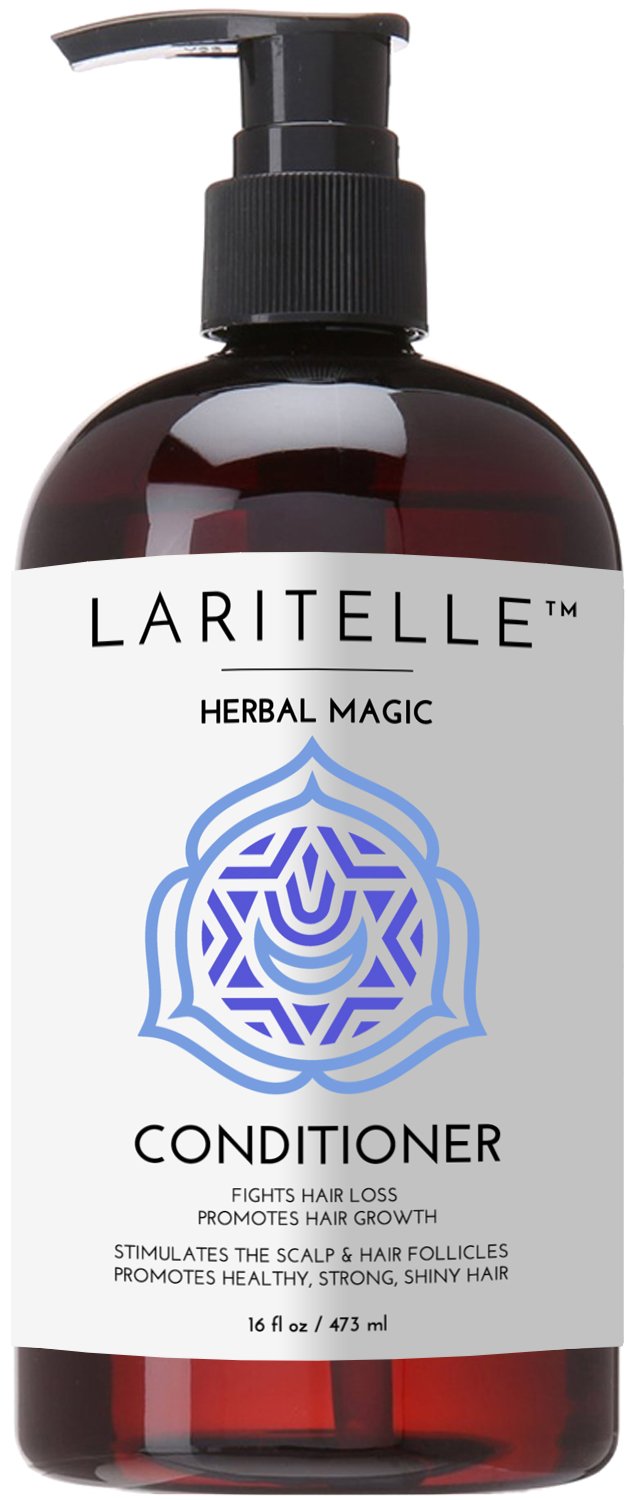 Laritelle Organic Conditioner 16 oz | Hair Loss Prevention, Anti-Breakage, Split Ends Treatment | Rosemary & Saw Palmetto | NO GMO, Gluten, Alcohol, Paraben, Phthalates | Unscented. Hypoallergenic