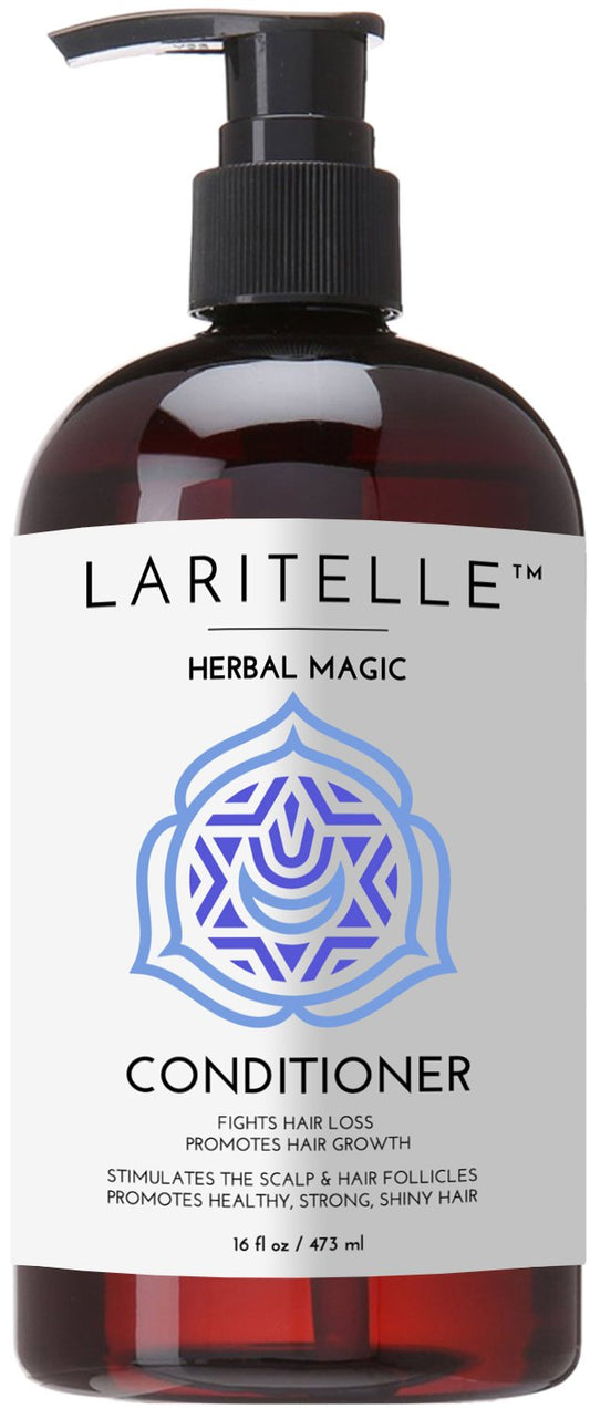 Laritelle Organic Conditioner 16 oz | Hair Loss Prevention, Anti-Breakage, Split Ends Treatment | Rosemary & Saw Palmetto | NO GMO, Gluten, Alcohol, Paraben, Phthalates | Unscented. Hypoallergenic