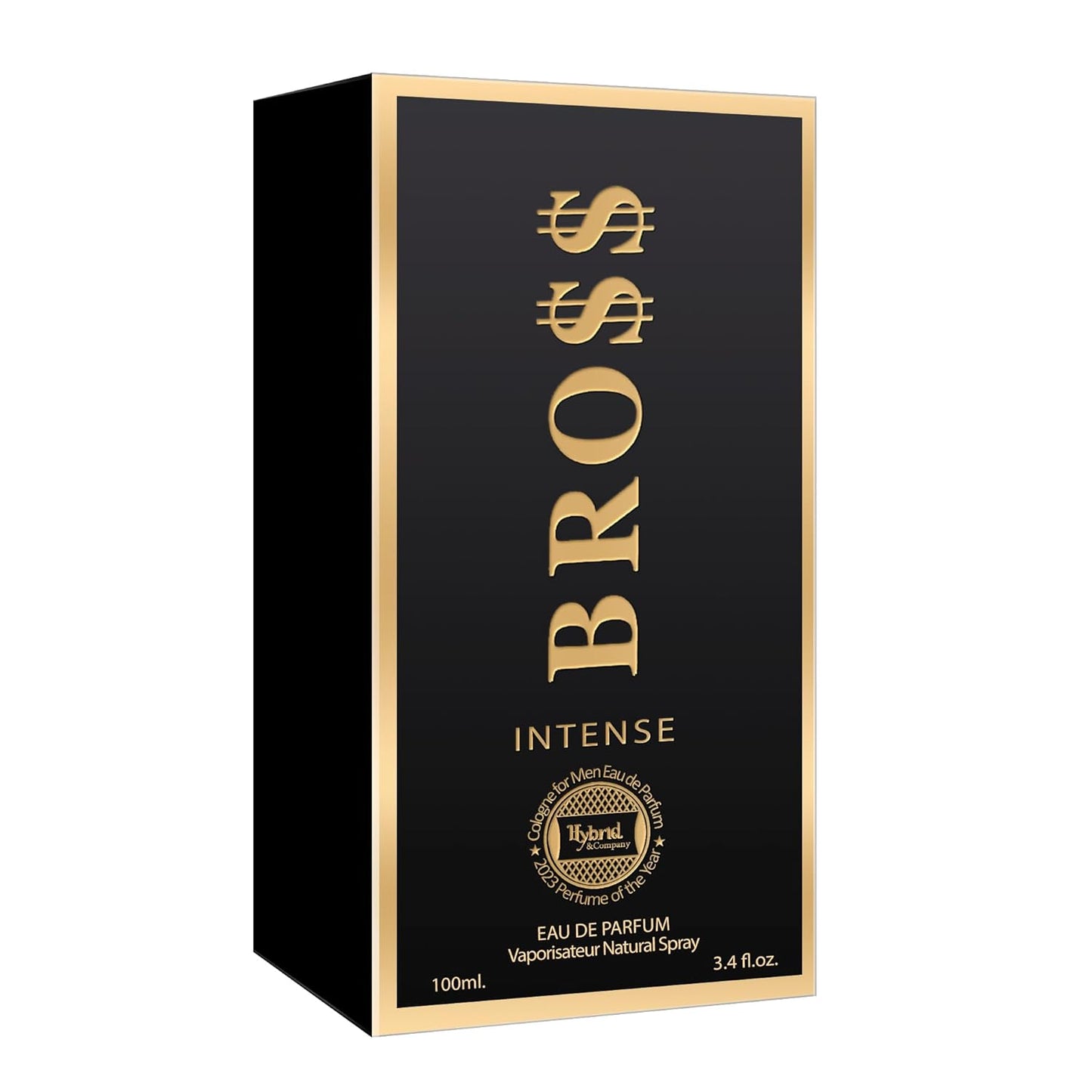 Hybrid & Company Bro$$ Intense For Men Pour Homme Eau De Toilette Natural Spray 3.4FL.OZ