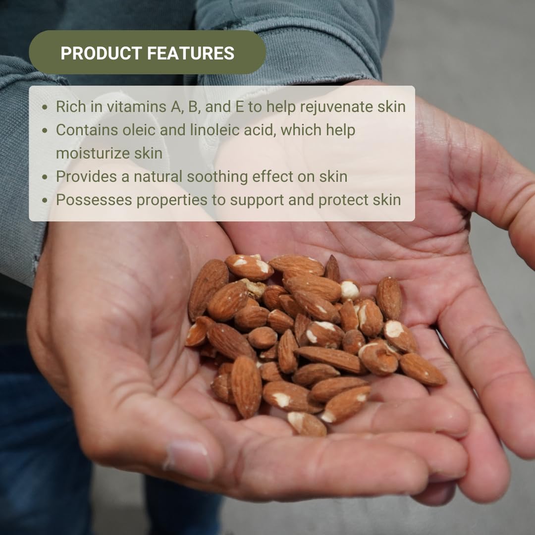 Nature Packaged Sweet Almond Oil - for Skin and Hair - Carrier Oil for Essential Oils Mixing - From EIR Oils' Farm in Mallorca, Spain - 4 Gallons