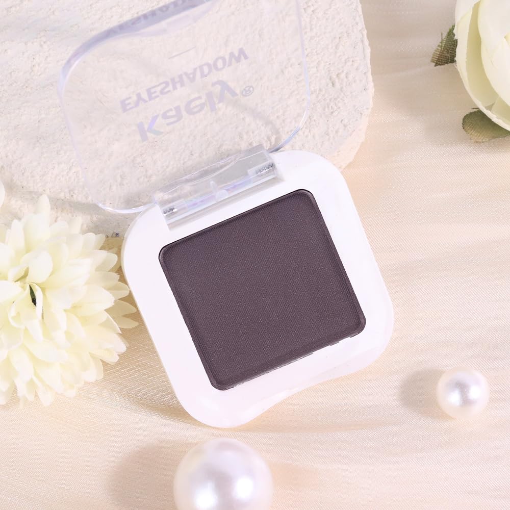 evpct Deep Purple Matte Single Eye Shadow Palette Makeup for Older Women, Purple Natural Pressed Eyeshadow Palette for Eyes, High Pigment Long-lasting Mini Monochrome Eyeshadow Sombra Para Ojos