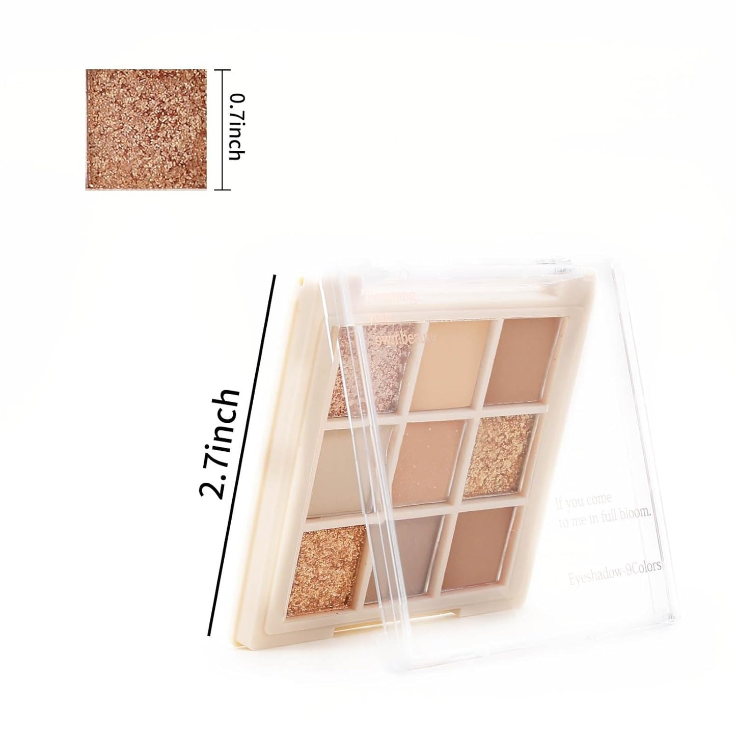 Boobeen Nude Eyeshadow Palette - Matte and Shimmer Makeup, Highly Pigmented Creamy Eye Shadow Powder, Create a Neutral Eye Look, Long Wearing