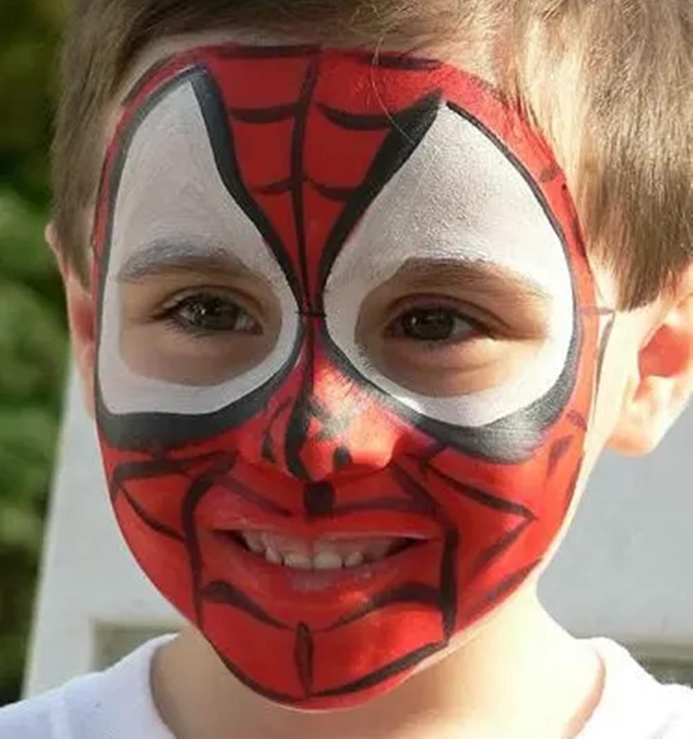 Mysense Red Face Body Paint Stick, Eye Black Stick for Sports Football Baseball Softball, Red Lipstick Facepaint Pen for Halloween SFX Cosplay Devil Makeup