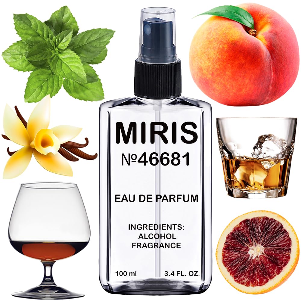 MIRIS No. 46681, Inspired by Bitter Peach, Long-Lasting Unisex Eau de Parfum for Women & Men, Spray 3.4 Fl Oz / 100 ml