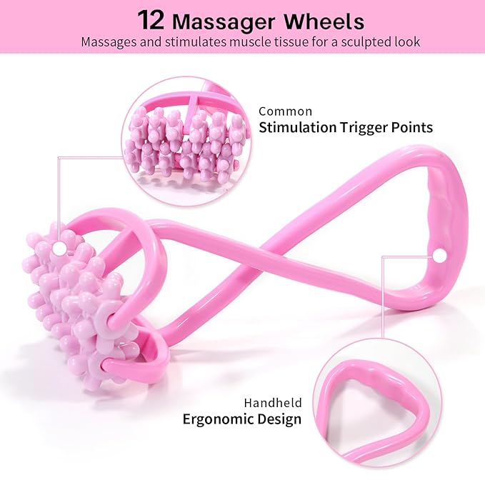 Ice Face Roller, Cooling Eye Mask, Head Scratcher Face Lifting Massager Muscle Roller 3PCS Set, 24 Fingers Head Scalp Massager Body Massager for Leg Arm Calf Neck Women Man Massager Tool