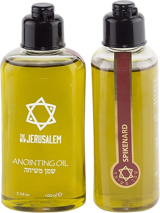 Spikenard Anointing Oil from Israel, Holy Spiritual Oils Bottles from Jerusalem Blessed, Handmade with Natural Ingredients and Blessed for Wedding Ceremony, Religious Use, 3.4 Fl Oz