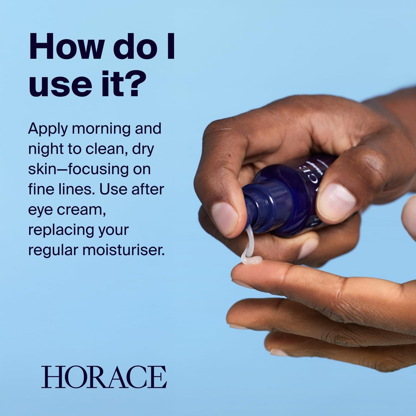 HORACE Face Firming Gel for Men – Lightweight Anti-Aging Gel Reduces Fine Lines & Wrinkles – 95% Organic & Natural Ingredients – No Silicones or Mineral Oils – For All Skin Types – Amber Scent – 30 ml
