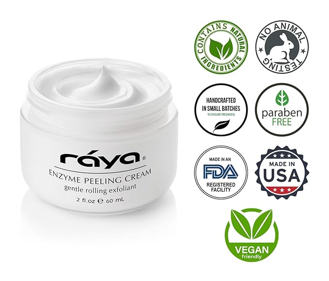 RAYA Enzyme Peeling Facial Cream (109) | Gentle, Exfoliating Treatment for Sensitive Skin | Cleanses, Polishes, and Improves Complexion