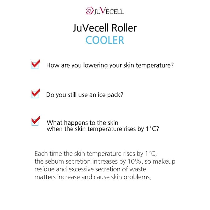 JUVECELL Ice Roller for Puffiness, Face & Eyes Cooler Facial Roller to Press Serums, Cream and Oil Into Skin, Massager Skin Care Tool, Eye Massager and Neck Roller