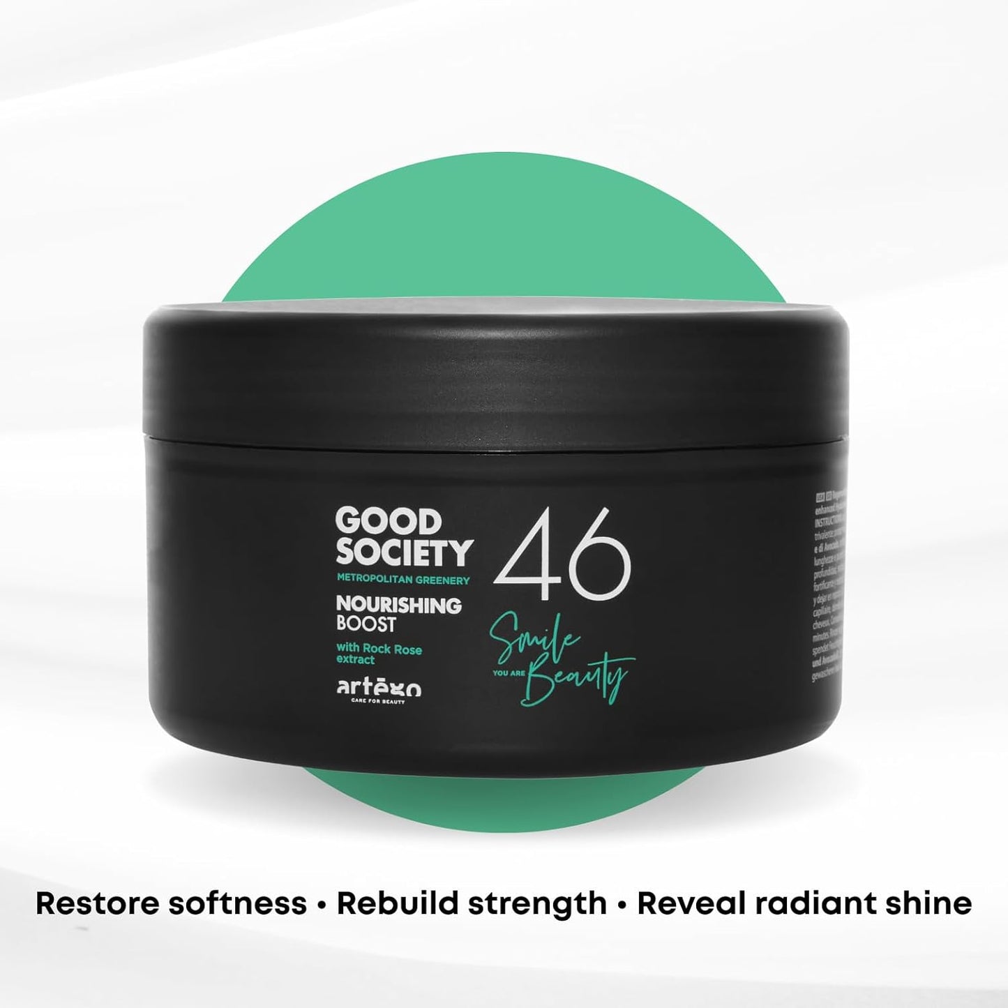 Artègo Good Society Nourishing Boost Hair Mask – Deep Conditioning & Repair Mask for Dry, Brittle Hair (16.8 oz)