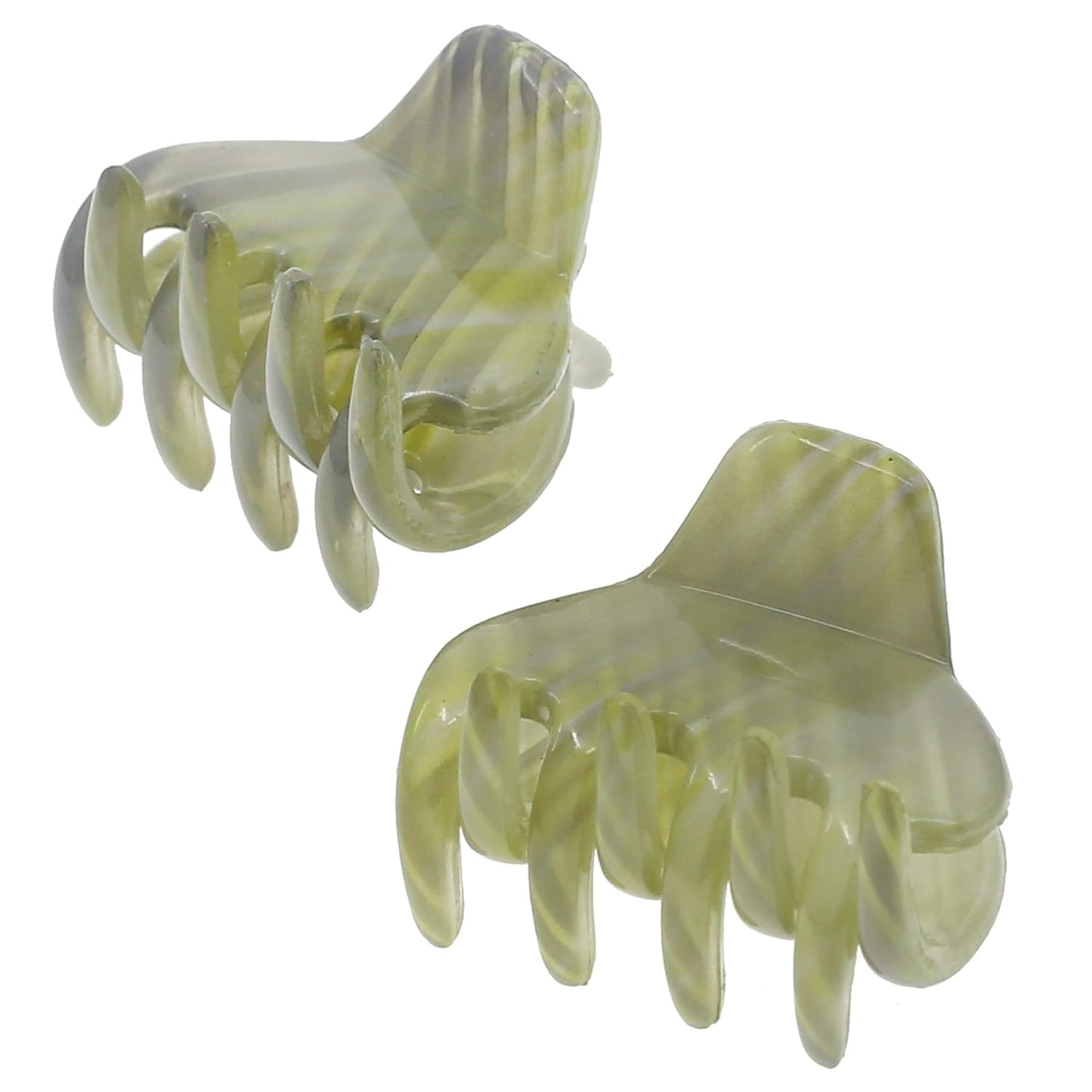 Camila Paris CP3199 French Hair Clip for Women, Small 1 inch Set of 2 Green Girls Hair Claw Clips Jaw Fashion Durable and Styling Hair Accessories for Women, Strong Hold No Slip Grip, Made in France