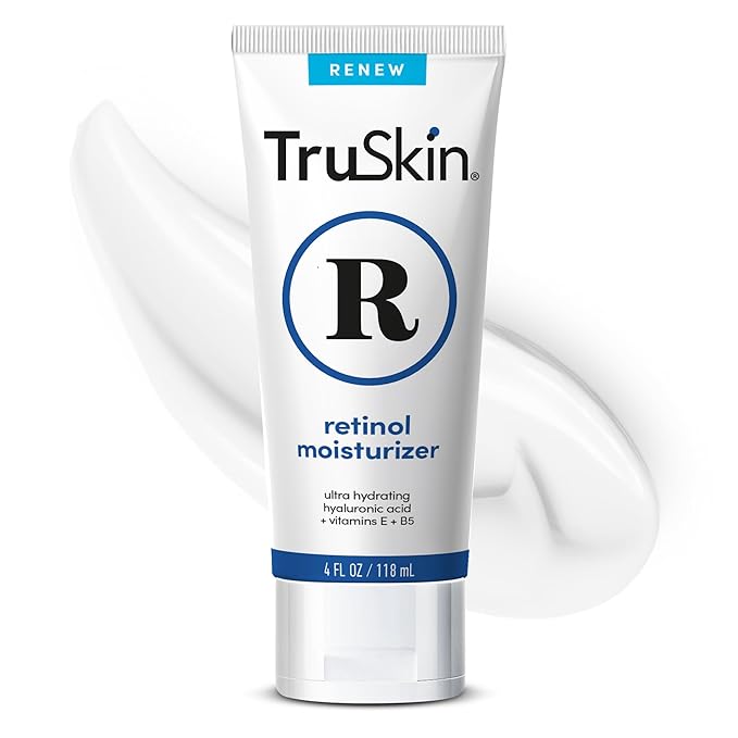TruSkin Retinol Face Moisturizer – Powerful Anti-Aging Moisturizer for Women with Hyaluronic Acid & Vitamin E – Retinol Cream for Face for Youthful-Looking Appearance, 4 fl oz