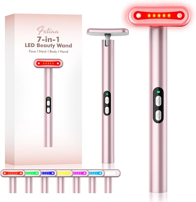 Red-Light-Therapy-for-Face, 7 in 1 LED Light Therapy Eye Equipment for Skin Care at Home Red Light Therapy Face Massager Skin Rejuvenation Light