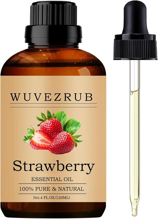 Strawberry Essential Oils 120ML, Pure Strawberry Essential Oil for Aromatherapy Diffuser - 4 Fl Oz