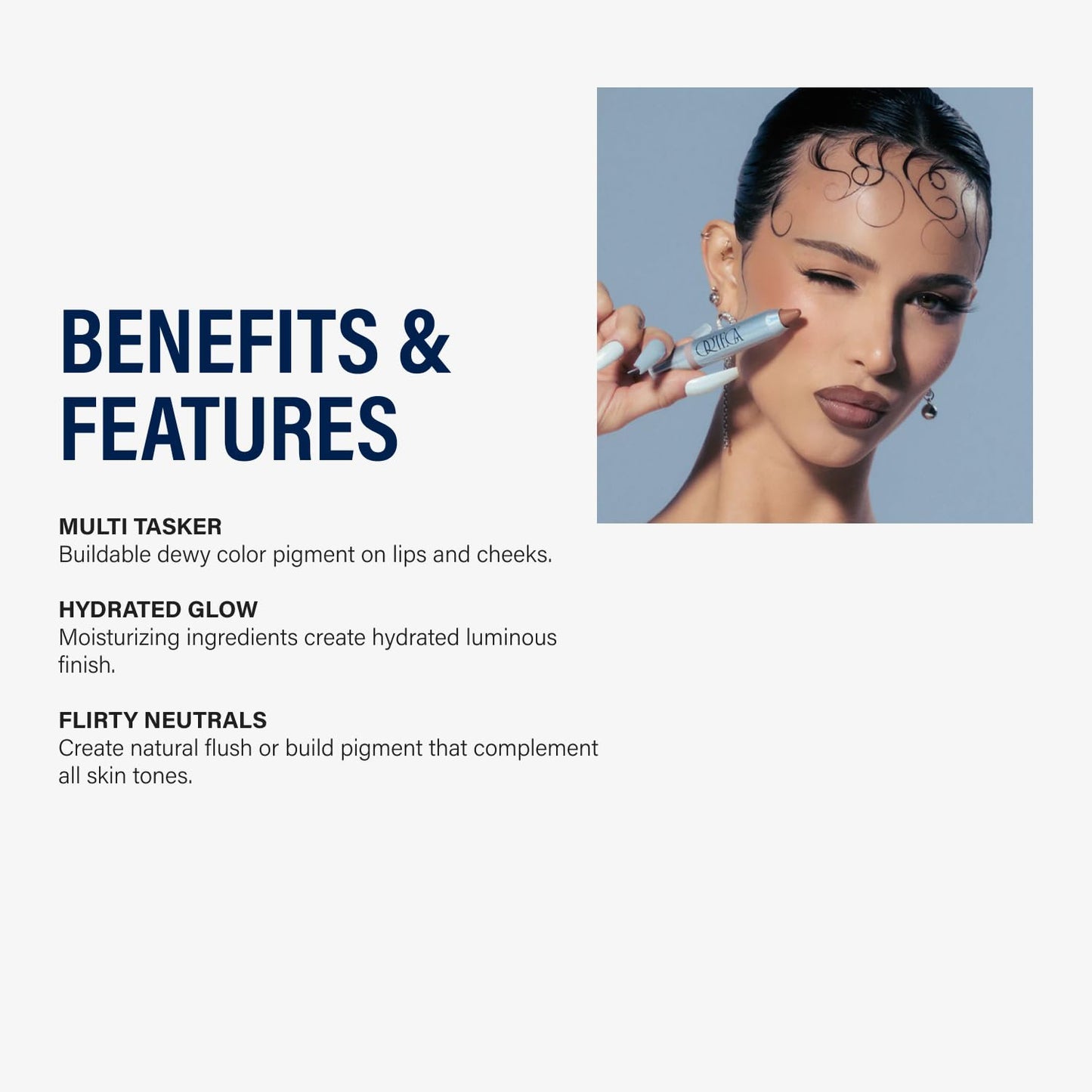 Ortega Beauty Color Stick By Etienne Lightweight, Buildable Makeup for Cheeks and Lips, Subtle Sheen Finish