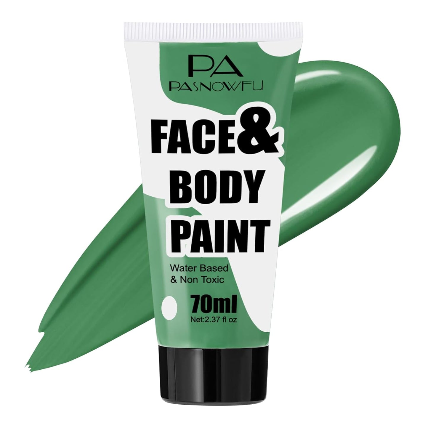 Green Face Paint 70ml - Non-Toxic Washable Body Paint for Hulk, Beast Boy Looks, Water-Based Highly Pigmented Face Body Paint for Halloween SFX Cosplay Makeup, Stage Performance
