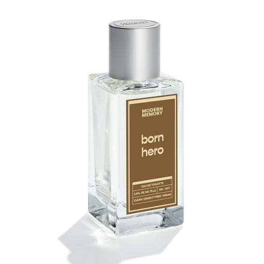 Modern Memory Born Hero Eau de Toilette for Men, 2.5 fl oz - Notes of Bergamot, Black Pepper & Cedarwood