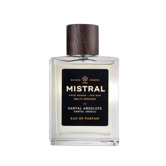 Mistral Men’s Cologne – Santal Absolute Eau de Parfum | Warm & Woody Masculine Scent with Cinnamon, Musk, Patchouli & Sandalwood | Cruelty-Free & Long-Lasting Cologne for Men, Made in France - 3.4 Oz