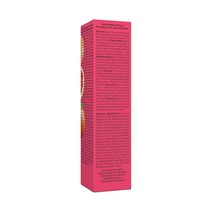 Yes To Grapefruit Treatment Serum, Brightening Lightweight Formula To Loosen Dead Skin Cells, Smooth Complexion & Tone Skin, With Vitamin C & PHAs, Natural, Vegan & Cruelty Free, 0.95 Fl Oz