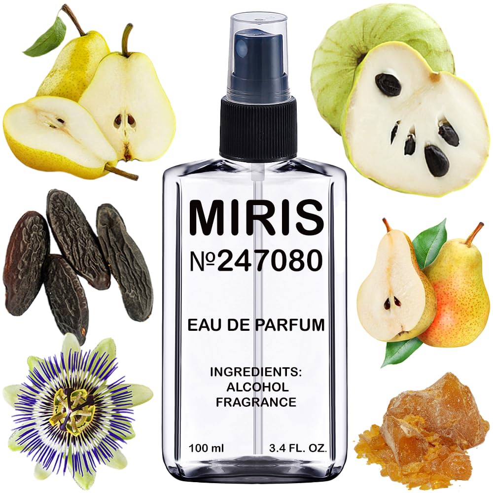 MIRIS No. 247080, Inspired by Tropical Cherimoya Cologne, Long-Lasting Unisex Eau de Parfum for Women & Men, Spray 3.4 Fl Oz / 100 ml