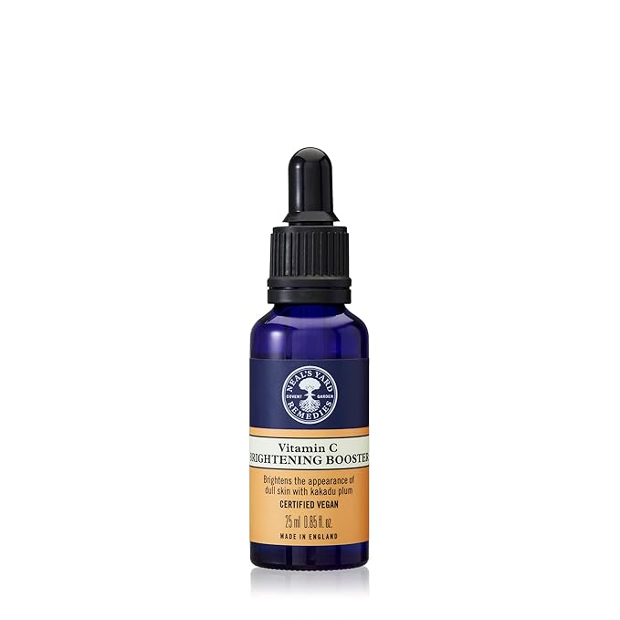 Neal's Yard Vitamin C Brightening Booster for Face with Kakadu Plum, Hydrating Hyaluronic Acid, Illuminates & Helps Even Skin Tone, Cruelty Free, 25mL