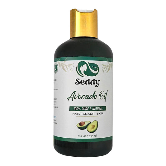 Seddy Avocado Oil - 100% Pure & Natural Oil for Hair, Skin, Face, Body, & Nails | Unscented | Hexane-Free | Natural Carrier Oil | Premium Moisturizer | Ideal for DIY Beauty Blend - 8 Fl. Oz
