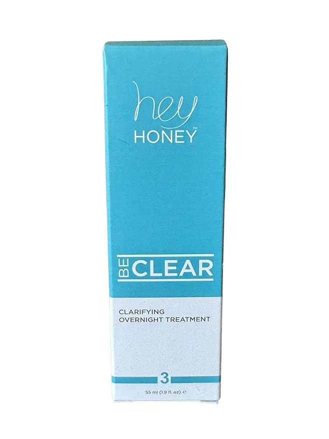 Hey Honey BE CLEAR Acne Skincare Routine: Daily Facewash, Deep Pore Cleanser & Clarifying Overnight Treatment | Natural Formula with Propolis, Squalane & Honey Fights Blemishes, Balances Oily Skin.