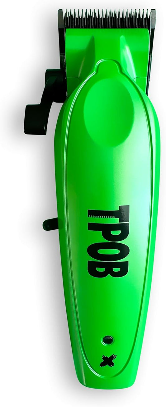TPOB X Digital Brushless 6800rpm Metal Professional Hair Clippers for Men, XO Combination Fade/Taper Blade Cordless Rechargeable Clippers (X Clipper Green)