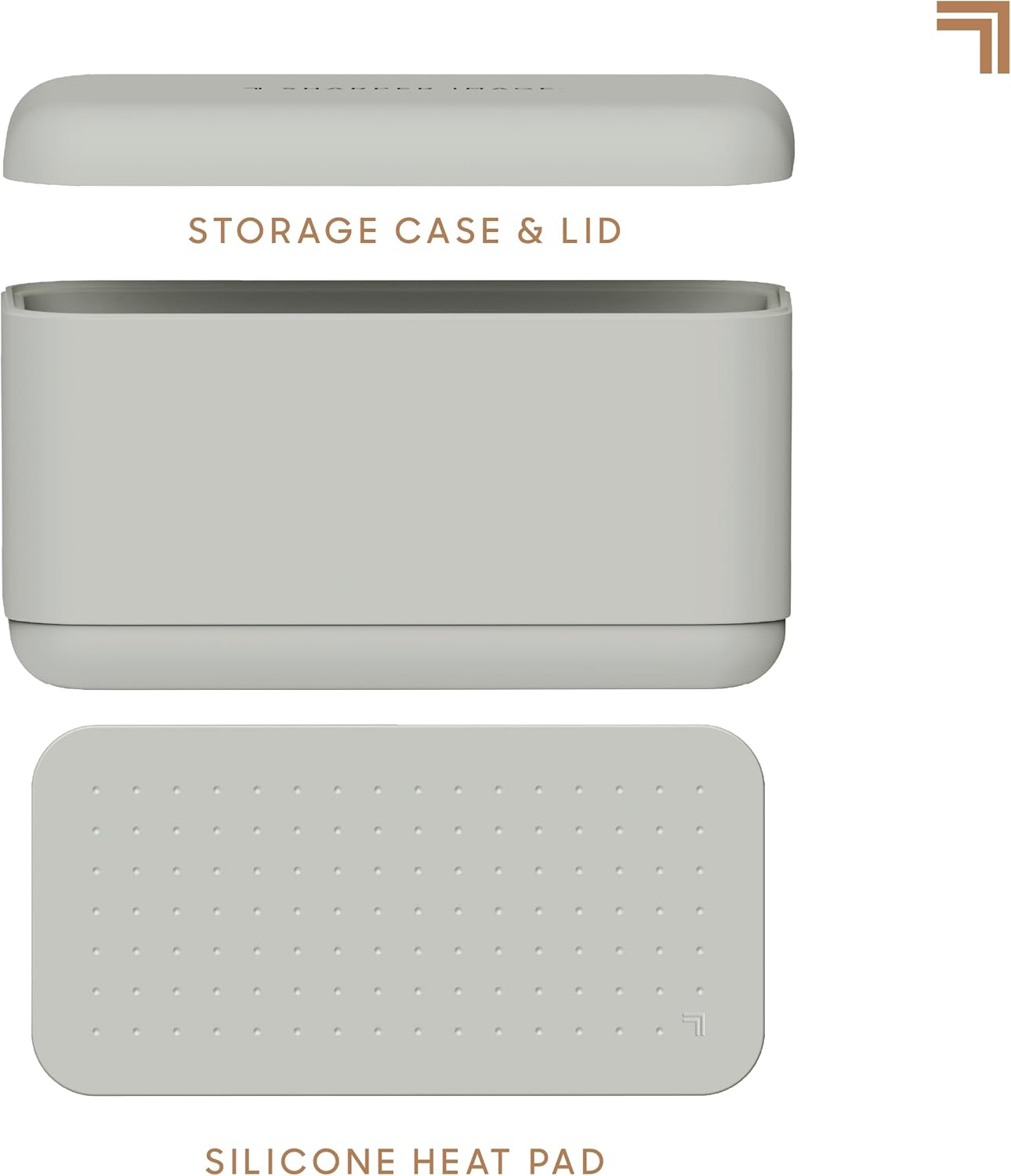 Sharper Image® Revel Airflow Styler Storage Case - Hair Tool Organizer| Durable Protective Case with Heat Pad for Multi-Styler and Attachments| Bathroom Countertop Hair Wrap Styler Organization