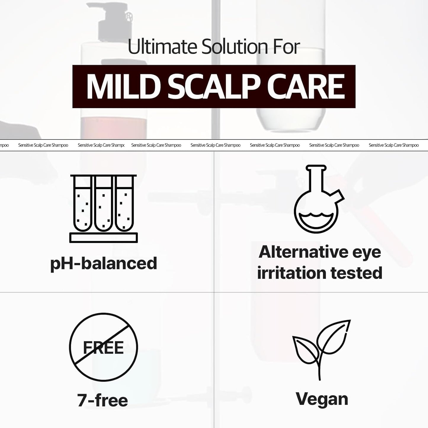 RYO Sensitive Scalp Care Shampoo with Korean Ginseng & Caffeine - Soothing and Relief for All Hair Type, Anti Loss Care, Dermatologist Tested, 16 Fl Oz.