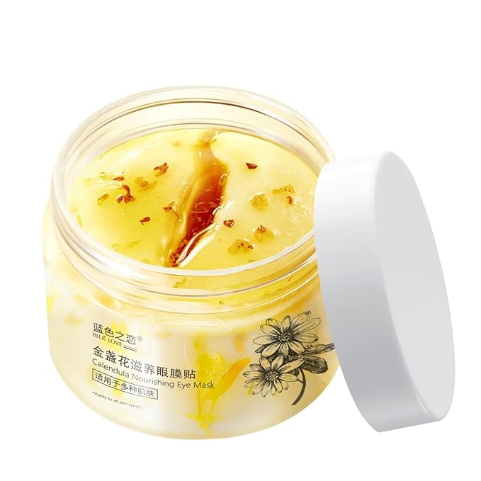 BLUE LOVE 40 Pcs Calendula Under Eye Patches - Rejuvenating Eye Mask for Reducing Puffiness, Dark Circles, and Wrinkles - Hydrating Treatment for Tired Eyes