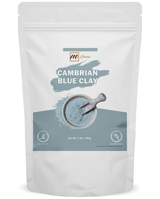 Cambrian Blue Clay 1lbs / 454g for Facial Masks, Creams, Body Wraps, Soft Peels and Scrubs, and Soap Making
