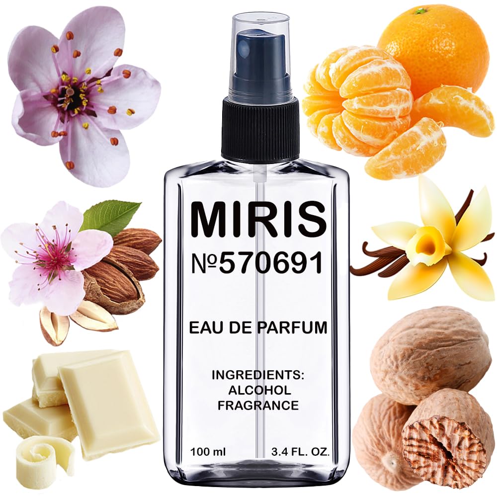 MIRIS No. 570691, Inspired by White Chocola, Long-Lasting Unisex Eau de Parfum for Women & Men, Spray 3.4 Fl Oz / 100 ml