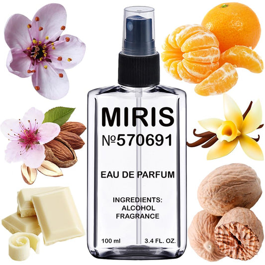 MIRIS No. 570691, Inspired by White Chocola, Long-Lasting Unisex Eau de Parfum for Women & Men, Spray 3.4 Fl Oz / 100 ml