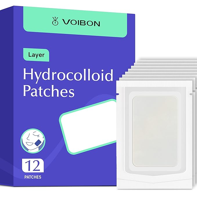 XXL Acne Patches - Hydrocolloid Pimple Covers for Face & Body Breakouts | Cystic Zit Treatment | Vegan (12ct)